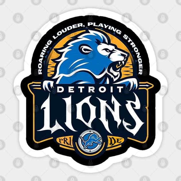 detriot lions pride Sticker by AOAOCreation